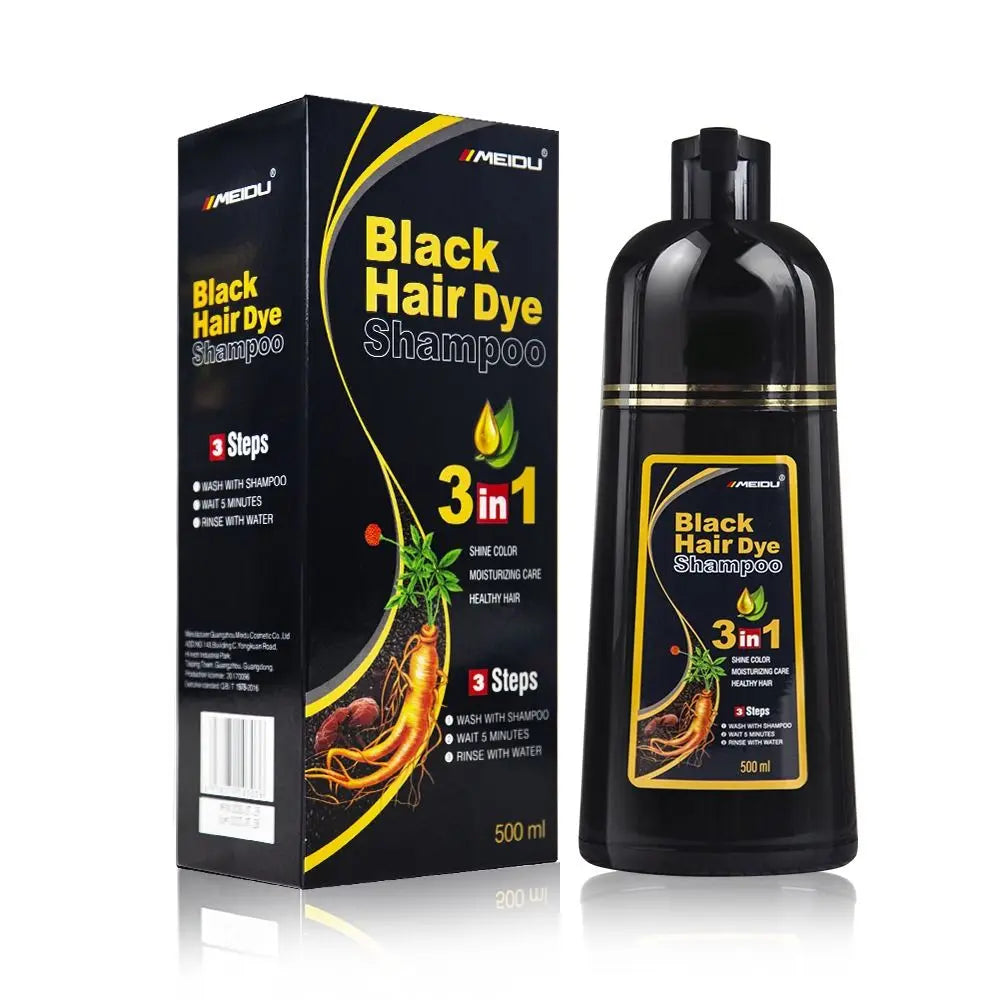3-in-1 Natural Herbal Hair Dye Shampoo 500ml