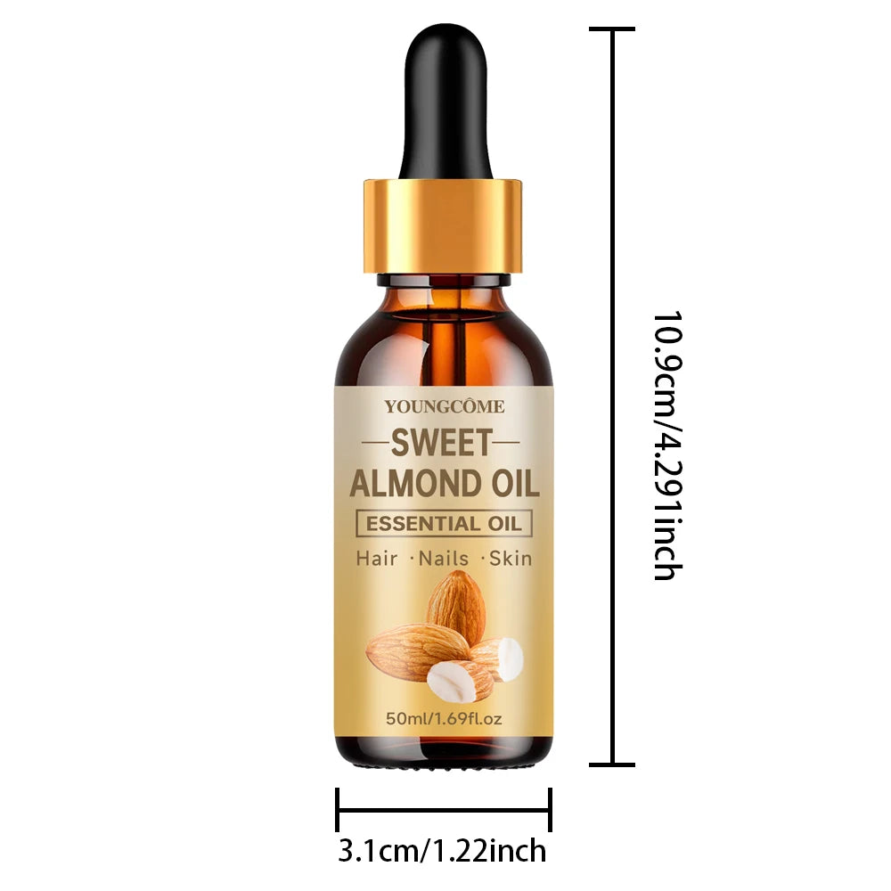 Pure Sweet Almond Oil 100% Natural for Men & Women