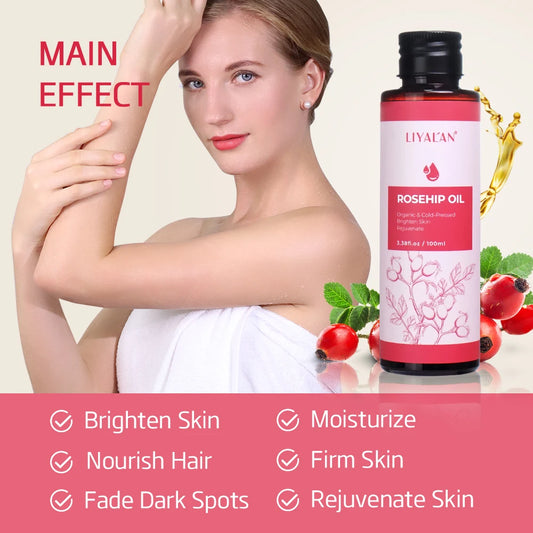 Cold-Pressed Pure Rosehip Oil for Skin & Hair 100ml