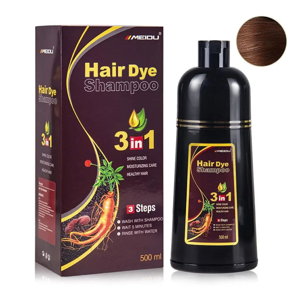 3-in-1 Natural Herbal Hair Dye Shampoo 500ml