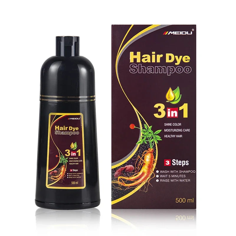 3-in-1 Natural Herbal Hair Dye Shampoo 500ml