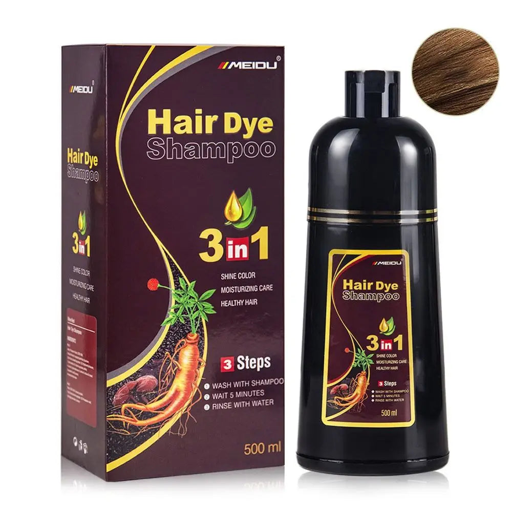 3-in-1 Natural Herbal Hair Dye Shampoo 500ml