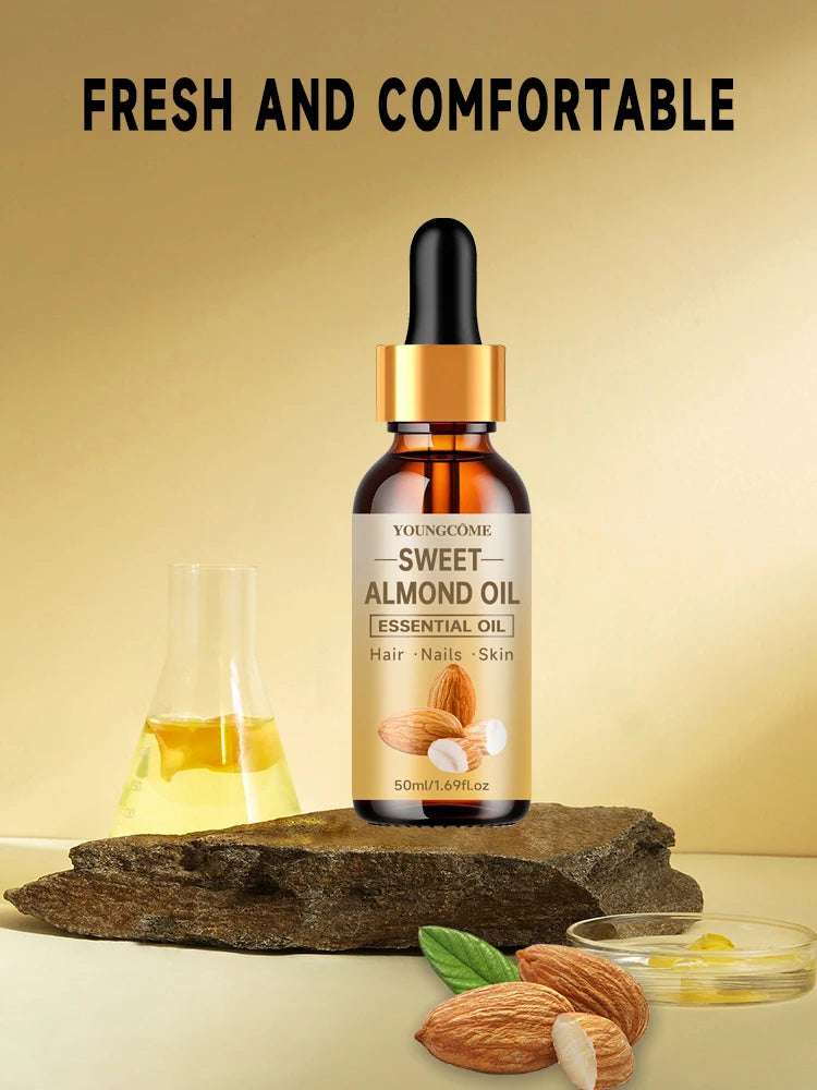 Pure Sweet Almond Oil 100% Natural for Men & Women