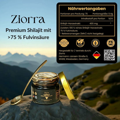 Premium Shilajit – 30g Mumijo Resin with 75% Fulvic Acid