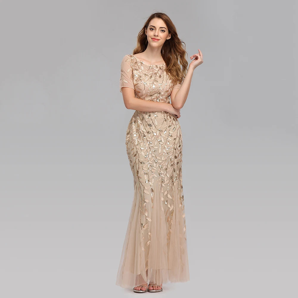 Shimmer Evening Party Dress