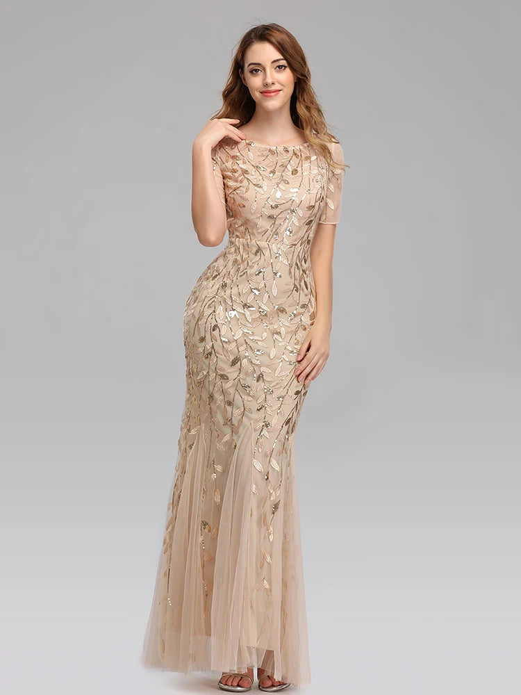 Shimmer Evening Party Dress