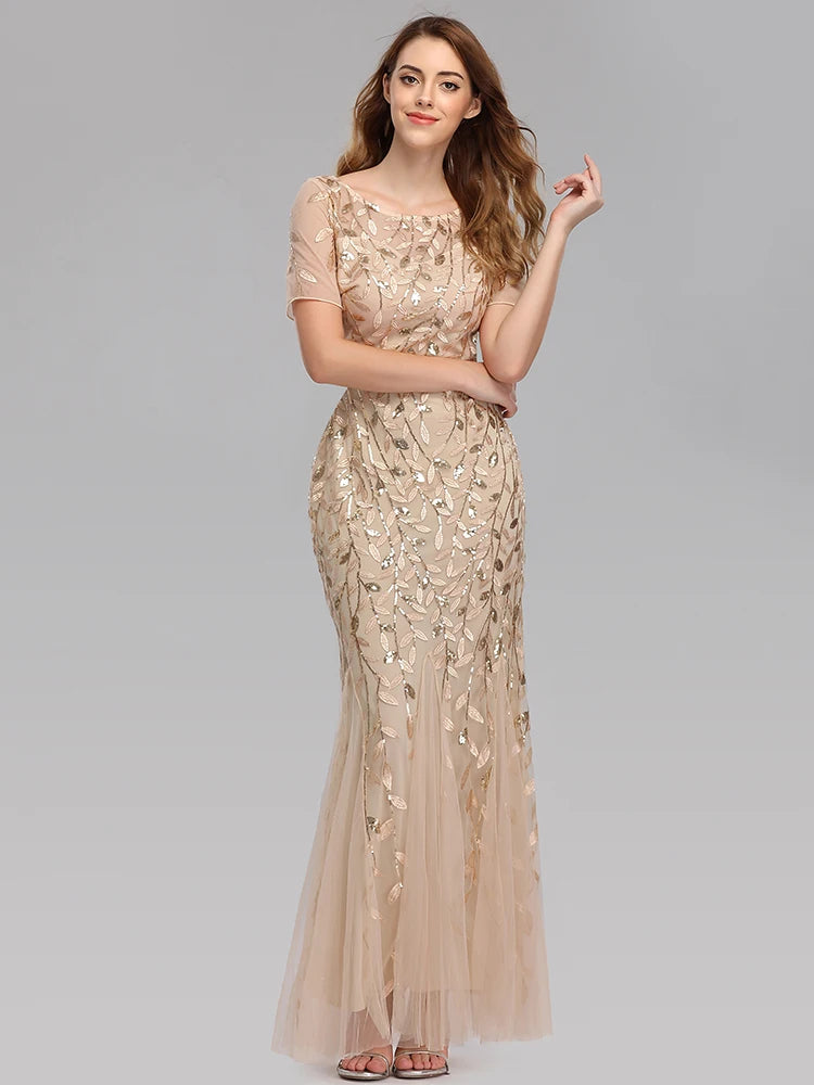 Shimmer Evening Party Dress