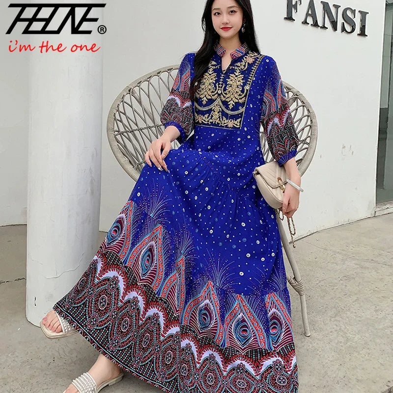 Traditional Ethnic Cotton Silk Maxi Dress