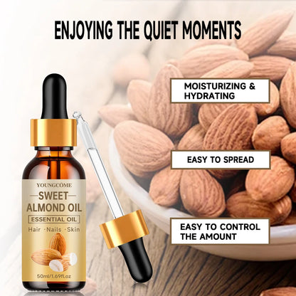 Pure Sweet Almond Oil 100% Natural for Men & Women