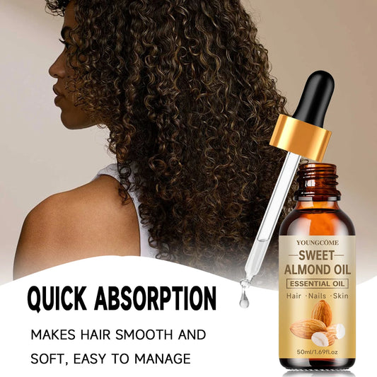 Pure Sweet Almond Oil 100% Natural for Men & Women