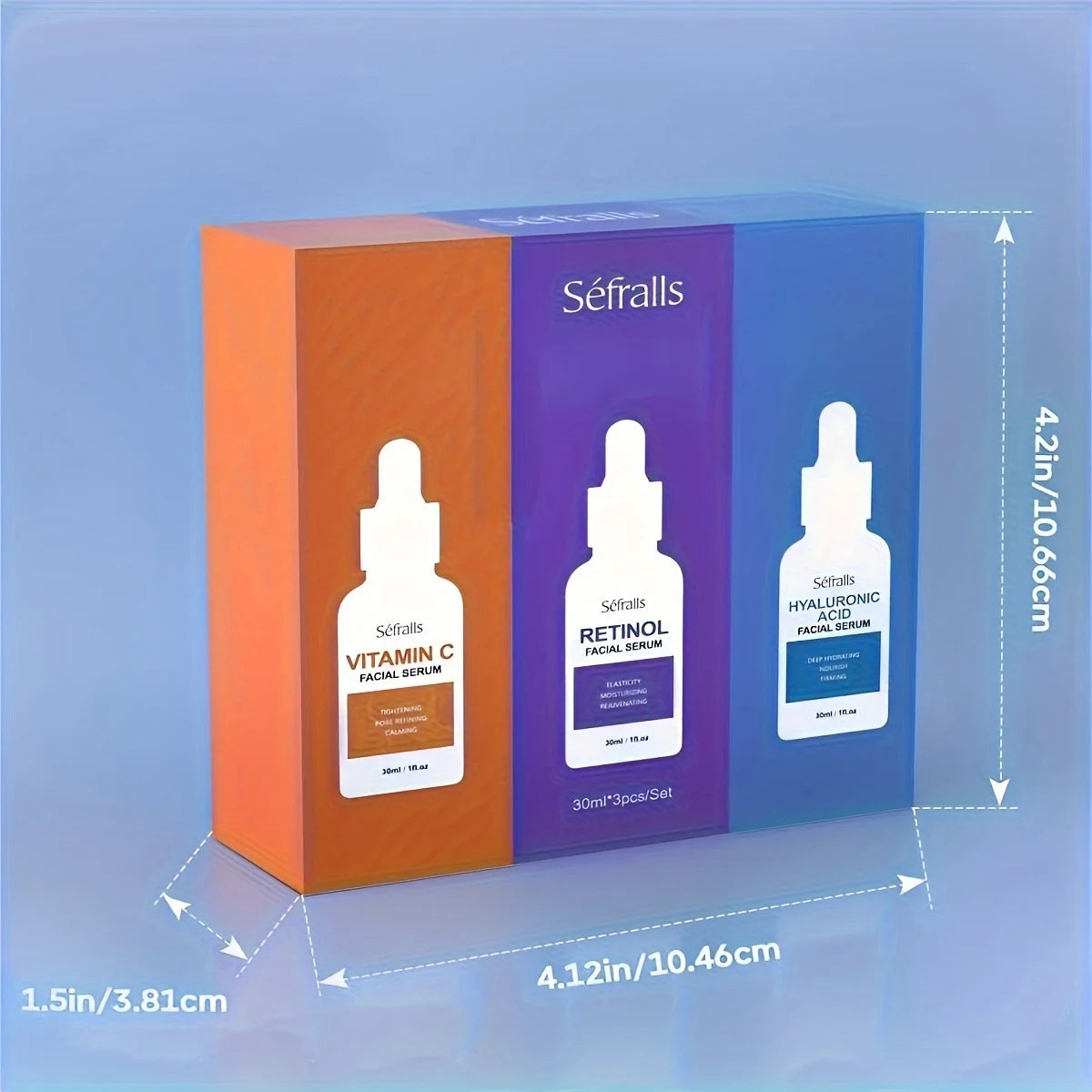 Sefralls Hyaluronic Acid VC Essence Set of 3 x 30ml Skin Serums