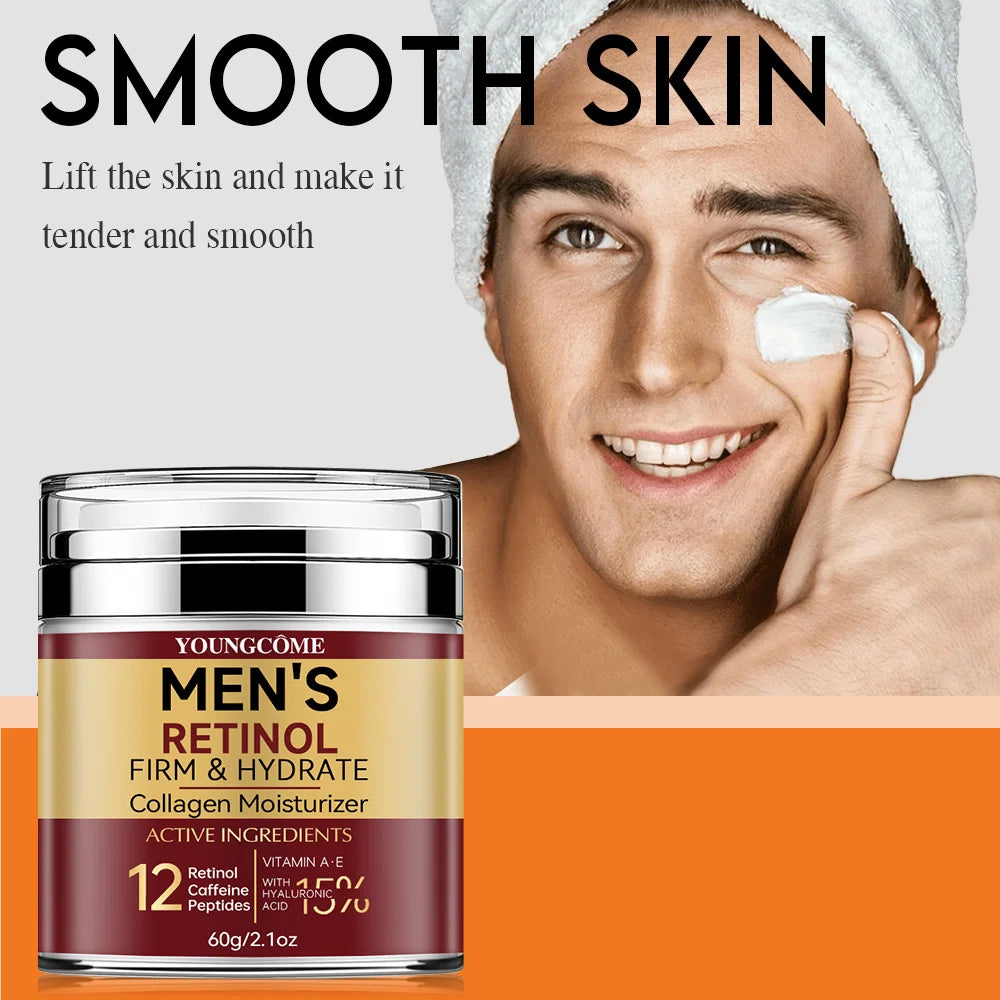 Men’s Retinol & Collagen Face Cream – Anti-Wrinkle, Hydration & Brightening Skin