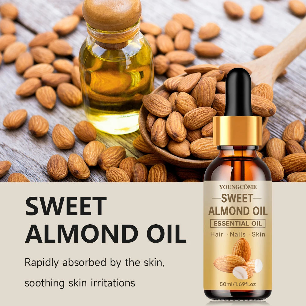 Pure Sweet Almond Oil 100% Natural for Men & Women