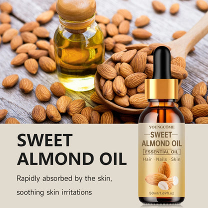 Pure Sweet Almond Oil 100% Natural for Men & Women