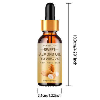 Pure Sweet Almond Oil 100% Natural for Men & Women
