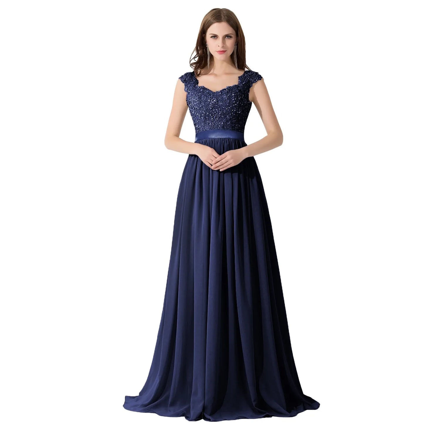 Elegant Sleeveless Gown for Wedding Party