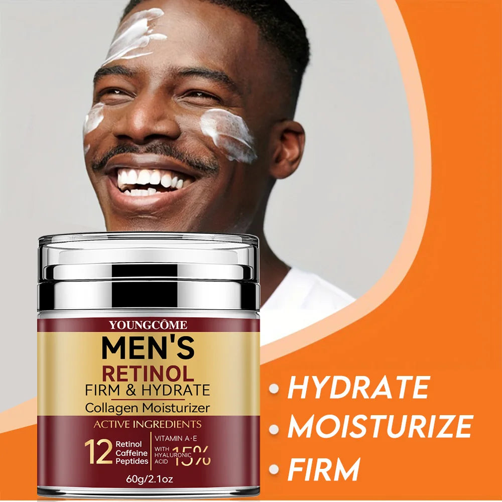 Men’s Retinol & Collagen Face Cream – Anti-Wrinkle, Hydration & Brightening Skin