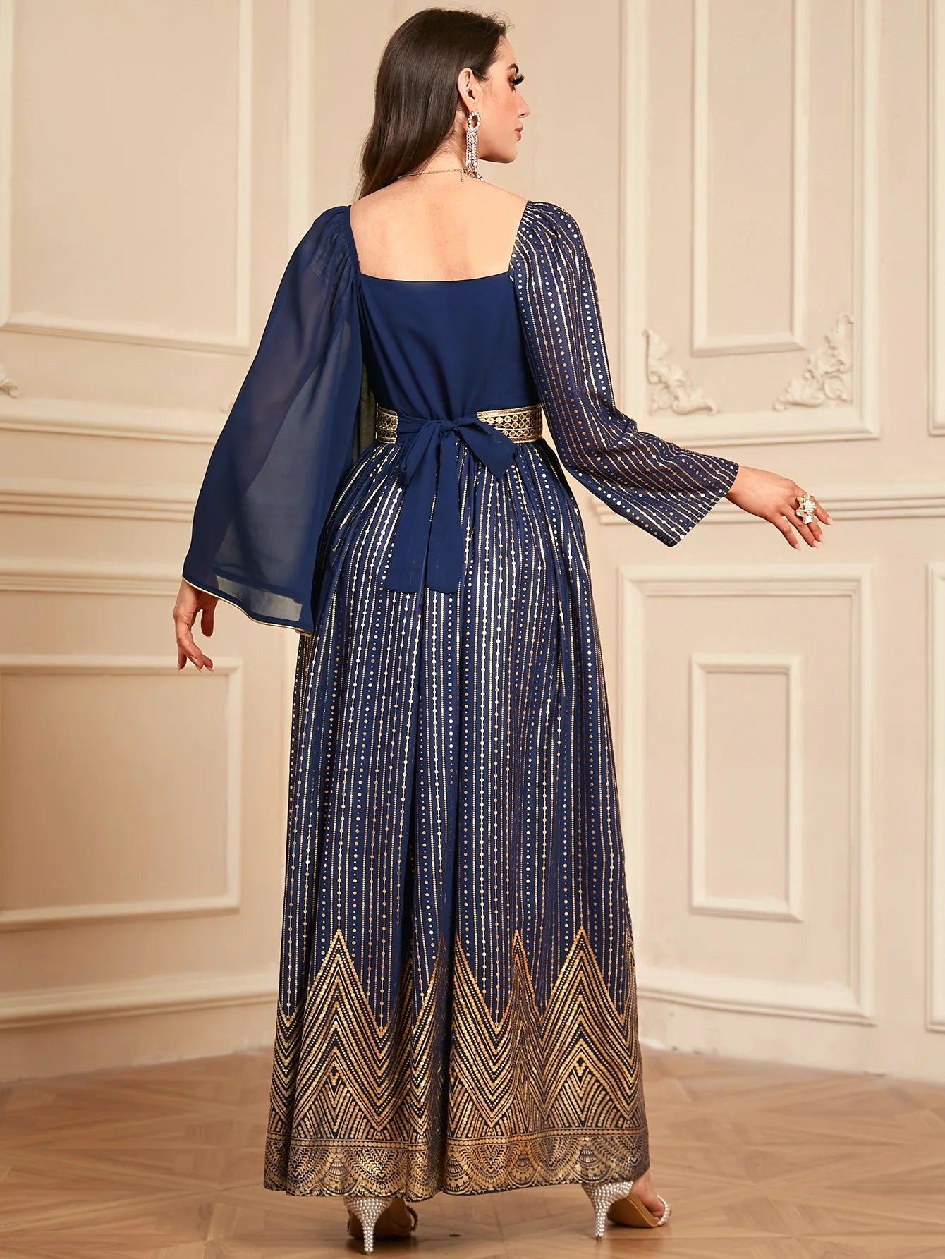 Elegant Dubai Maxi Dress for Evening Parties