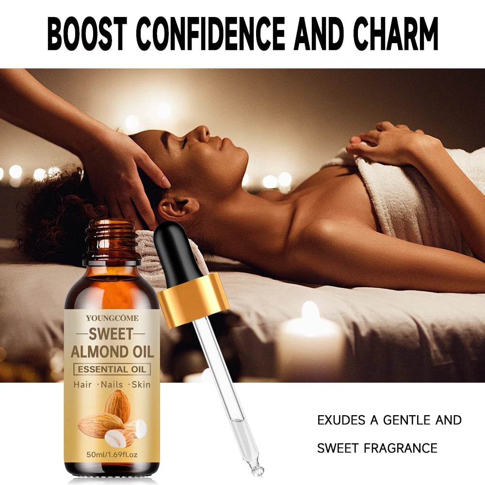 Pure Sweet Almond Oil 100% Natural for Men & Women