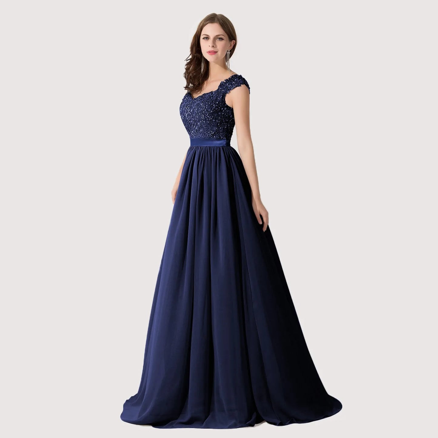 Elegant Sleeveless Gown for Wedding Party