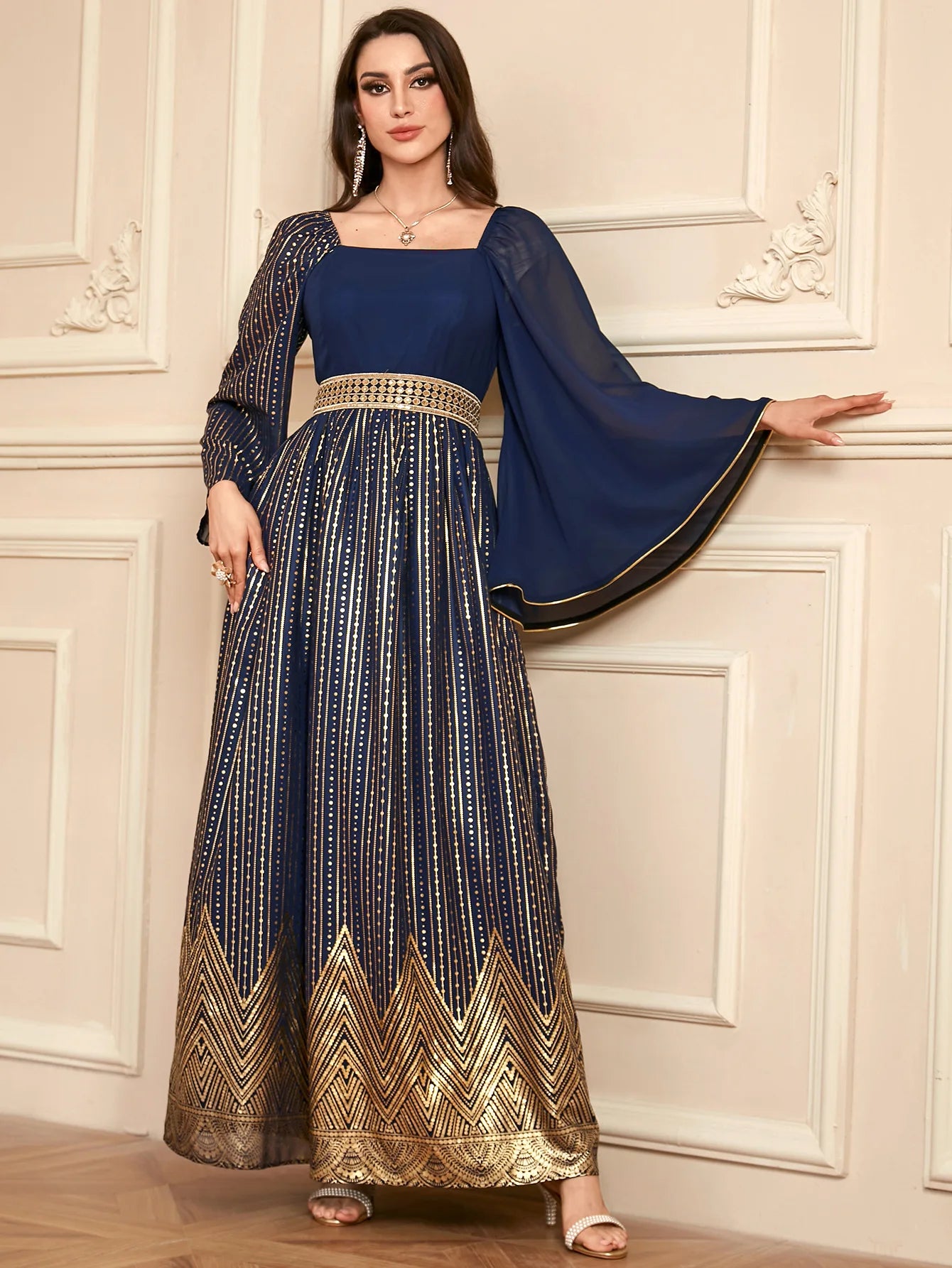 Elegant Dubai Maxi Dress for Evening Parties