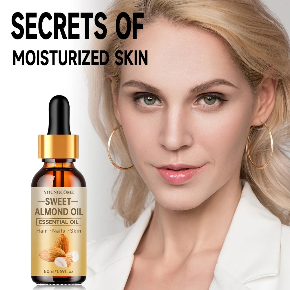 Pure Sweet Almond Oil 100% Natural for Men & Women