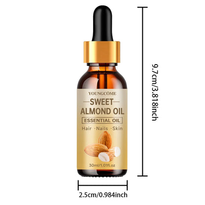 Pure Sweet Almond Oil 100% Natural for Men & Women