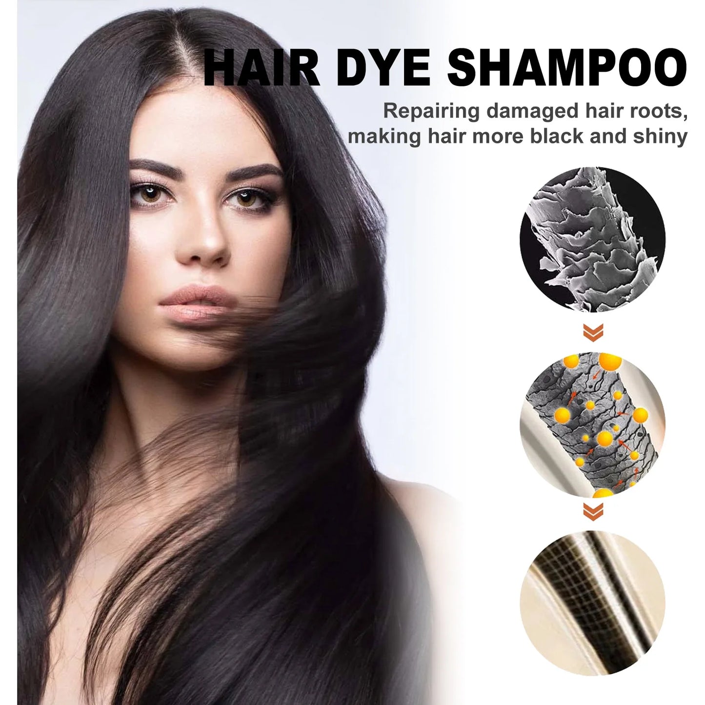 3-in-1 Natural Herbal Hair Dye Shampoo 100ml