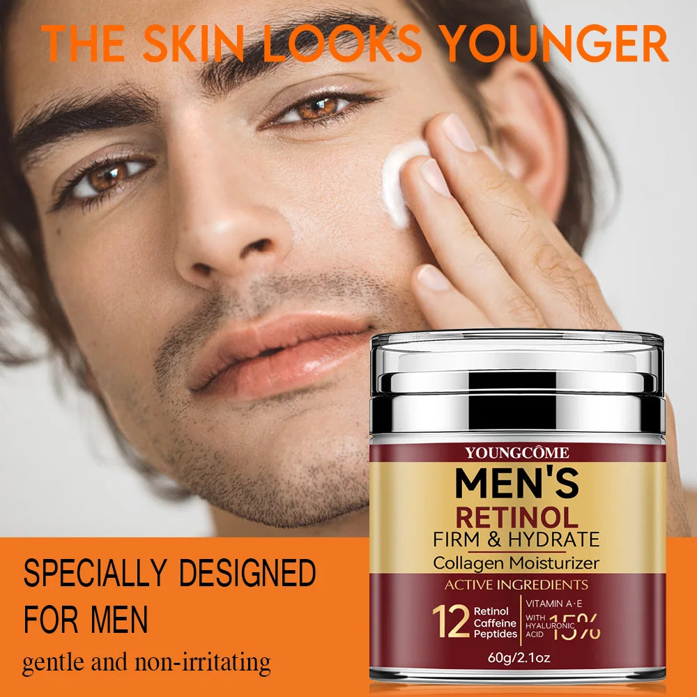 Men’s Retinol & Collagen Face Cream – Anti-Wrinkle, Hydration & Brightening Skin
