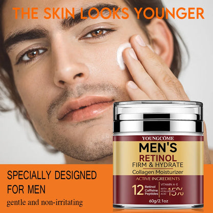 Men’s Retinol & Collagen Face Cream – Anti-Wrinkle, Hydration & Brightening Skin