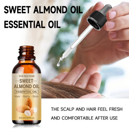 Pure Sweet Almond Oil 100% Natural for Men & Women