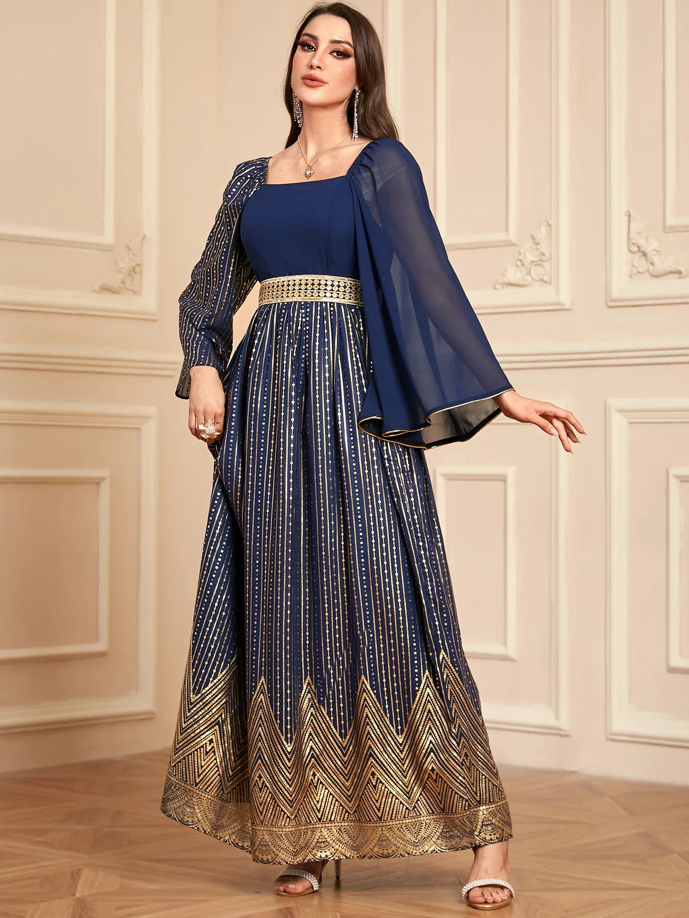 Elegant Dubai Maxi Dress for Evening Parties