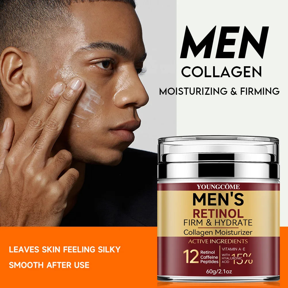 Men’s Retinol & Collagen Face Cream – Anti-Wrinkle, Hydration & Brightening Skin