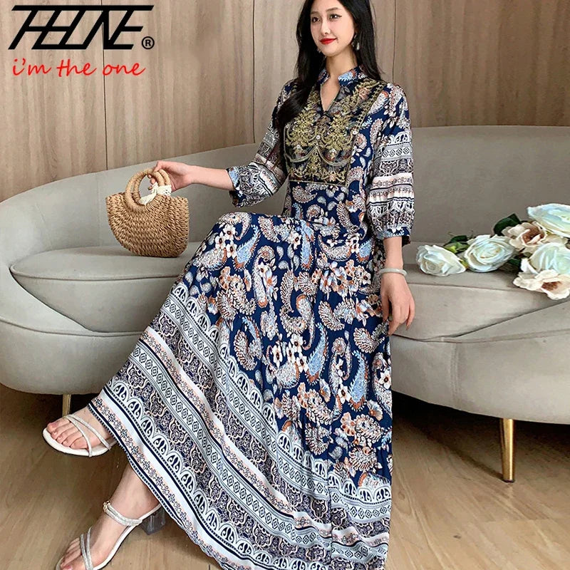 Traditional Ethnic Cotton Silk Maxi Dress