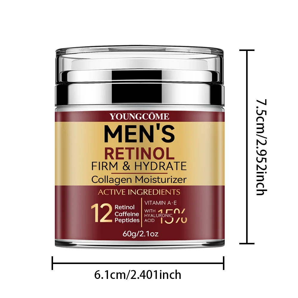 Men’s Retinol & Collagen Face Cream – Anti-Wrinkle, Hydration & Brightening Skin